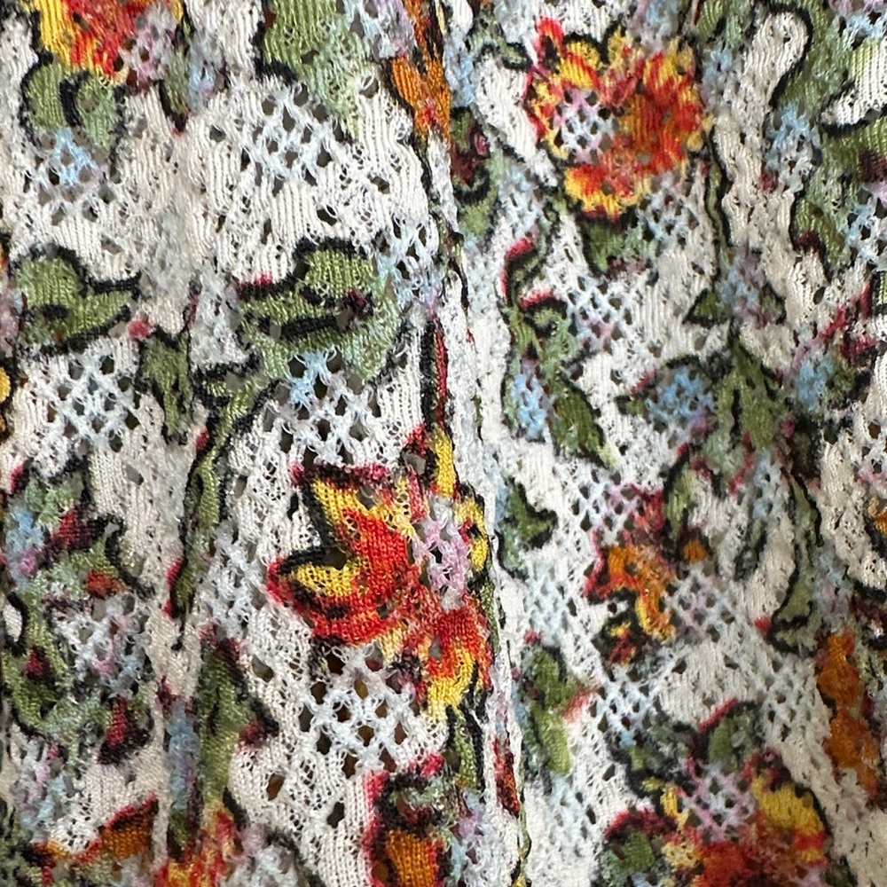 FREE PEOPLE NWT Floral Puff-Sleeve Peasant Top - Picture 3 of 7